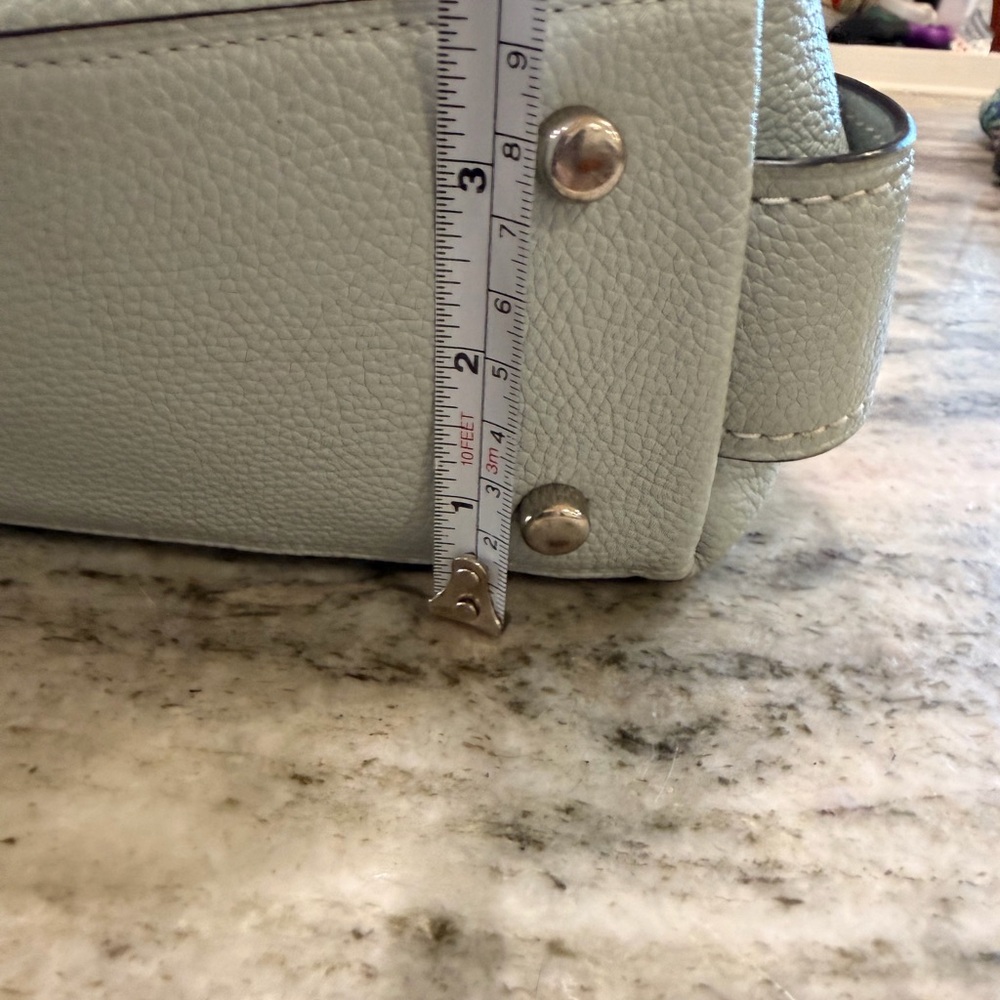 Coach light blue Pebbled Leather Shoulder Bag - Picture 2 of 11